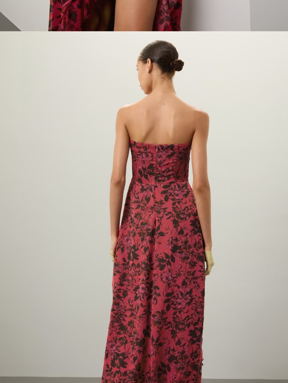 AMANDA UPRICHARD- $228- Eden Gown Strapless Maxi Dress Floral - Picture 3 of 6